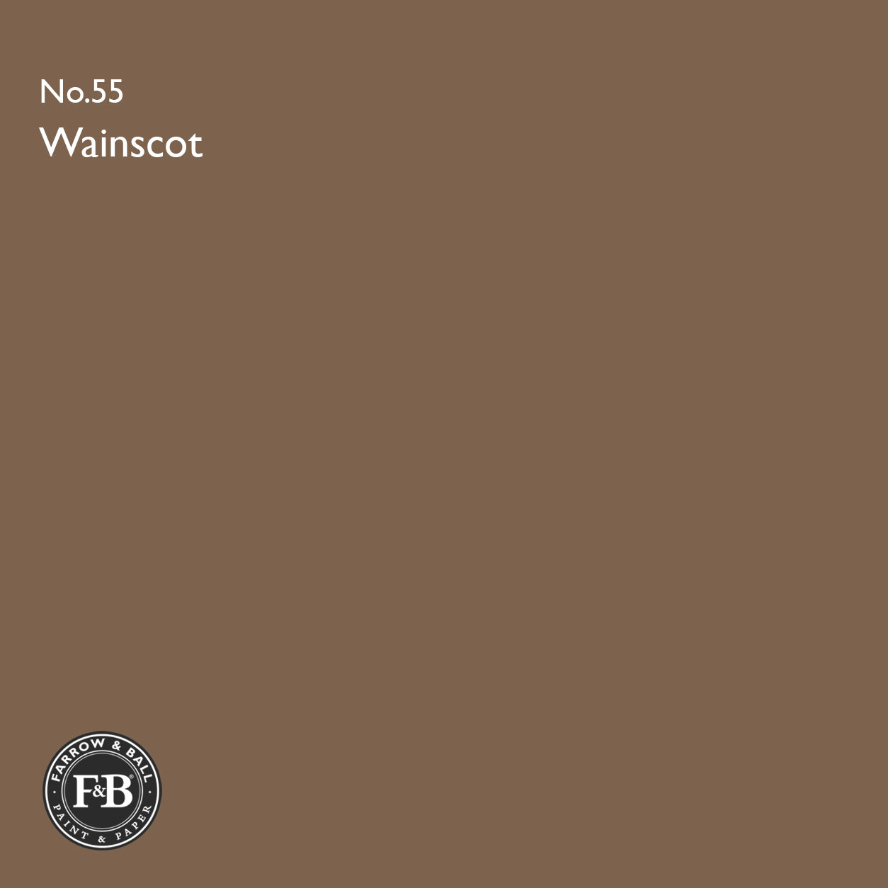 Farrow & Ball Wainscot No.55 Estate Emulsion paint colour sample