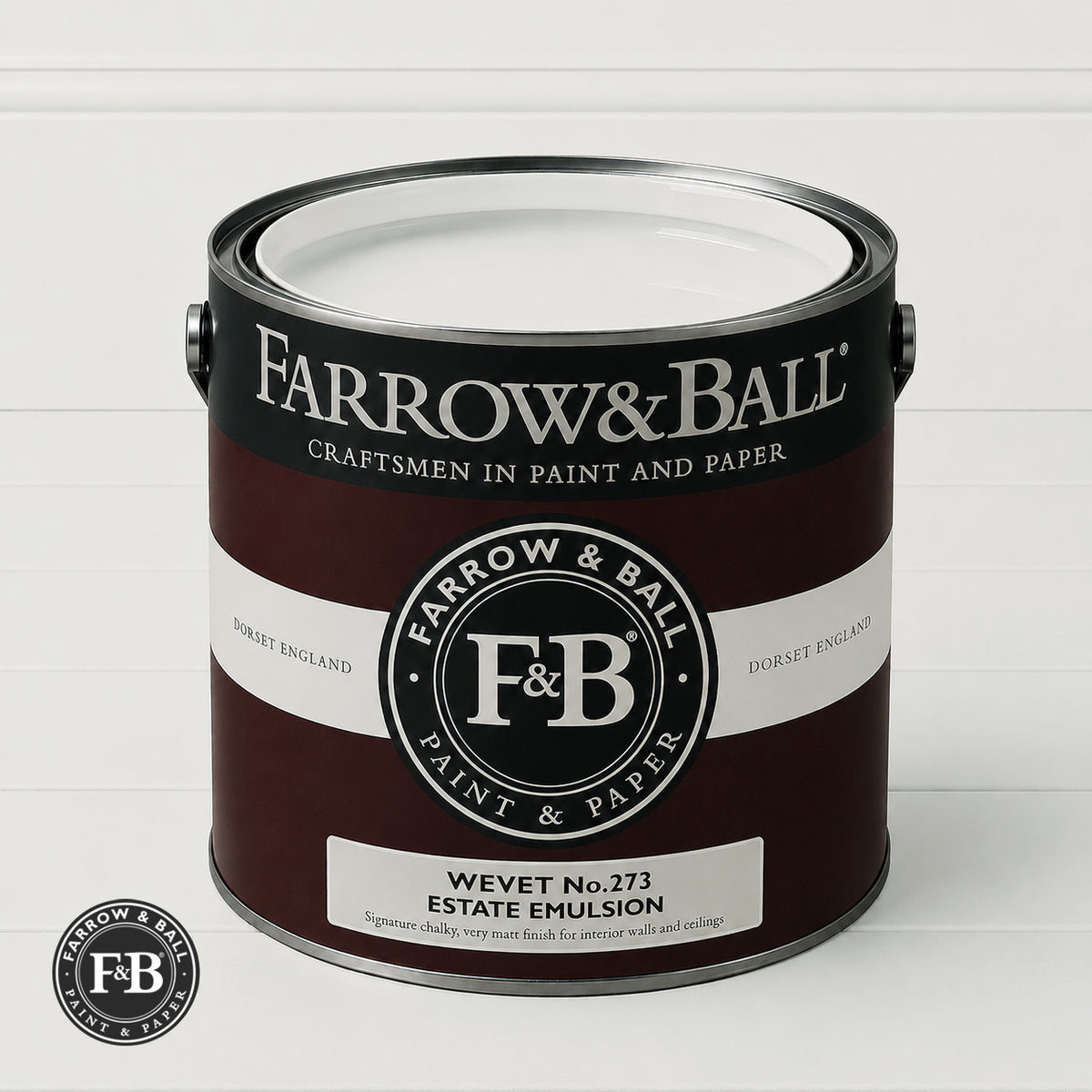 Farrow & Ball Wevet No.273 paint colour in open paint tin