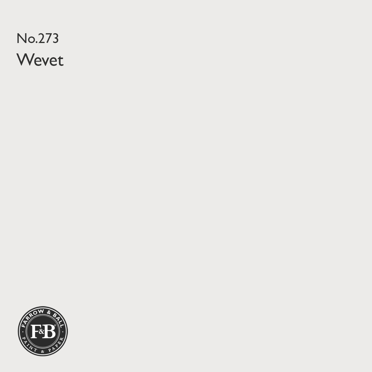 Farrow & Ball Wevet No.273 paint colour in open swatch