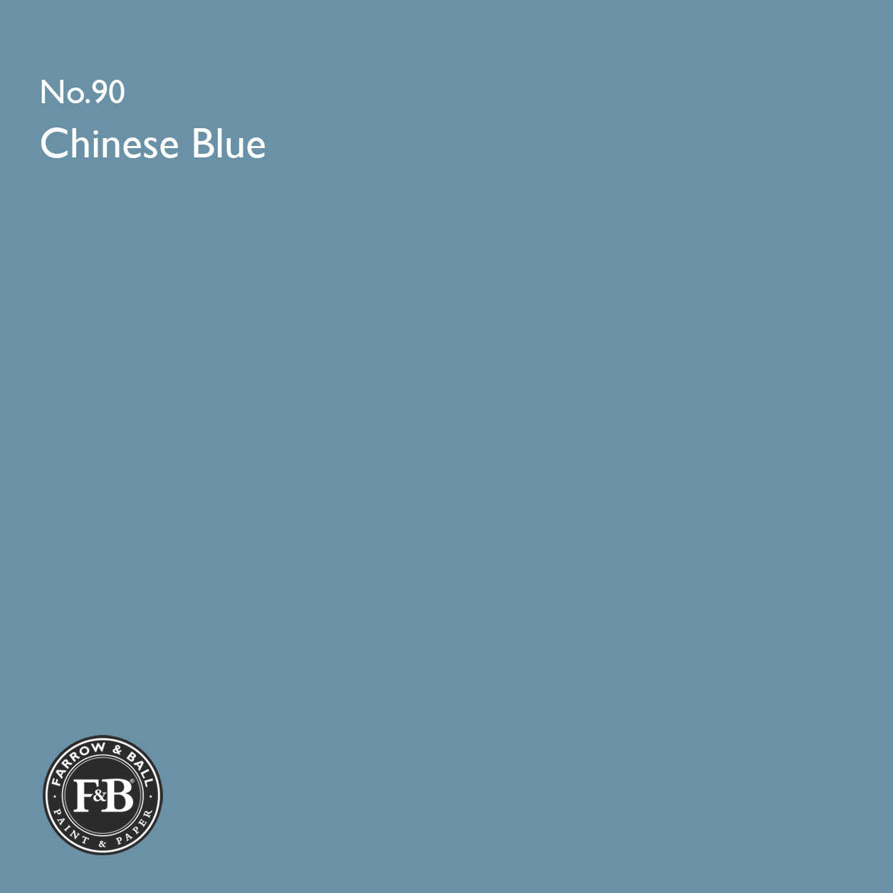 Farrow & Ball Chinese Blue No.90 Estate Emulsion paint colour sample