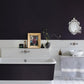 Bathroom painted in Farrow & Ball Paean Black® No.294